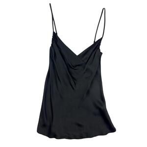 Aritzia Wilfred Allusion Camisole Satin Top Black Size XS